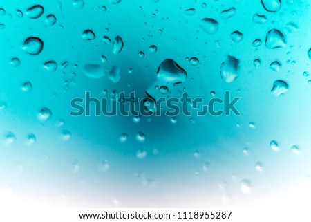 Water drops on glass ,Movement of water drop on glass