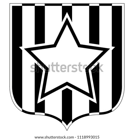 Isolated monochrome american emblem