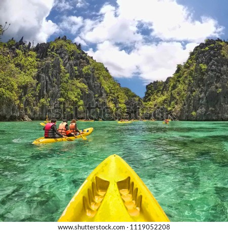 Philippines - El Nido - Miniloc Island - Small Lagoon Royalty-Free Stock Photo #1119052208