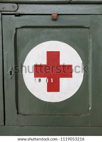 Red cross sign