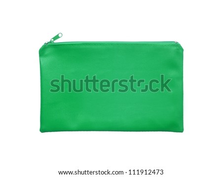 A pencil case isolated against a white background