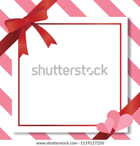 Gift box and card with text space for Valentine day.