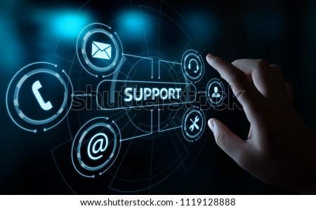 Technical Support Center Customer Service Internet Business Technology Concept. Royalty-Free Stock Photo #1119128888