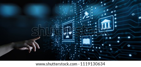 Labor Law Lawyer Legal Business Internet Technology Concept. Royalty-Free Stock Photo #1119130634