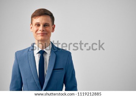  business man smiling                              