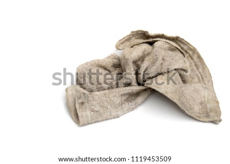 Dirty rag isolated on white background. Royalty-Free Stock Photo #1119453509