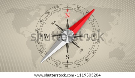 Creative vector illustration of wind rose magnetic compass isolated on transparent background. Art design for global travel, tourism, exploration. Concept graphic element for navigation, orientation