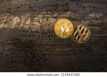 crypto currency: golden bitcoin and litecoin 