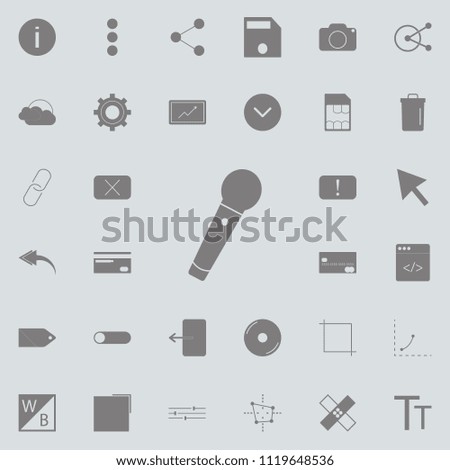 Microphone icon. Detailed set of minimalistic icons. Premium quality graphic design sign. One of the collection icons for websites, web design, mobile app on colored background