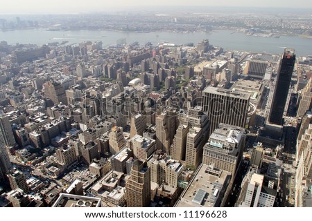 Manhattan with a bird's eye view.