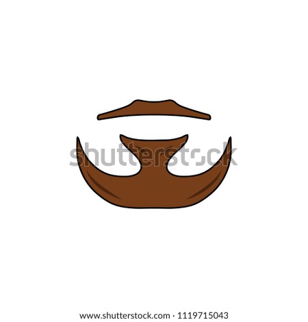 Beard and mustache icon. Simple element illustration. Beard and mustache symbol design from Barbershop collection set. Can be used for web and mobile on white background