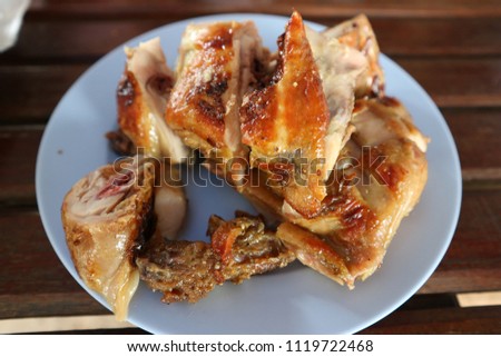 Grilled chicken with delicious sauce