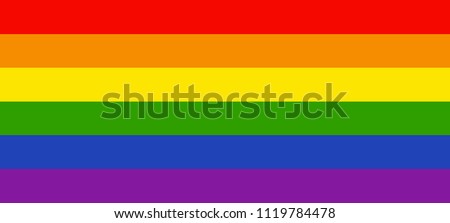 Vector image of a LGBTQ+ flag. Pride symbol.  Royalty-Free Stock Photo #1119784478