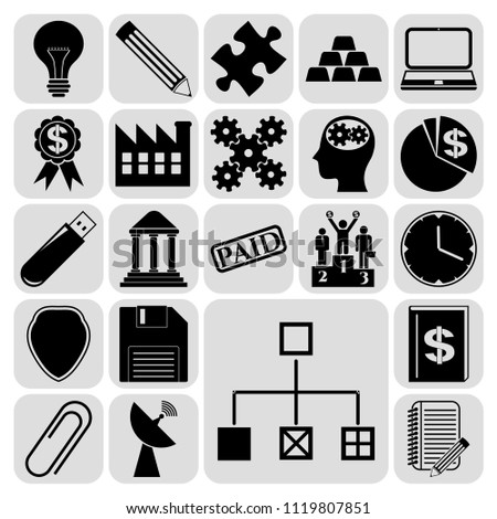 Set of 22 business icons, high quality. Collection. Amazing desing. Vector Illustration.