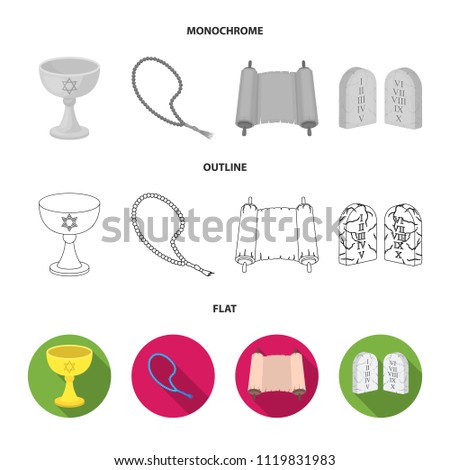 Religion set collection icons in flat,outline,monochrome style bitmap symbol stock illustration web.