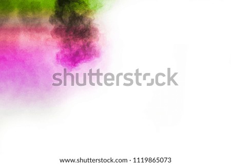 Abstract dust overlay texture, Black particles explosion isolated on white background. 