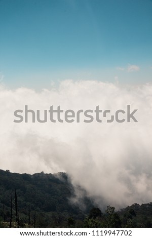 hiking among the clouds on acatenango volcano in guatemala
