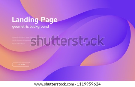 Wavy geometric background. Trendy gradient shapes composition. Eps10 vector. Royalty-Free Stock Photo #1119959624