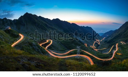 Transfagarasan road, most spectacular road in the world Royalty-Free Stock Photo #1120099652
