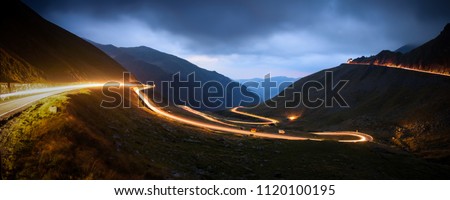 Transfagarasan road, most spectacular road in the world Royalty-Free Stock Photo #1120100195