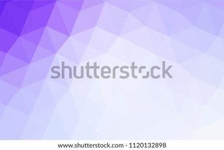Light Purple vector shining triangular cover. Colorful illustration in polygonal style with gradient. A completely new design for your business.