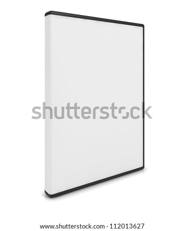 DVD or CD case isolated on white with a clipping path
