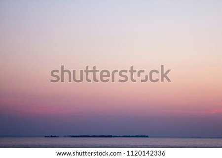 sunset sky on the big lake