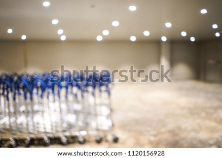 Shopping mall or department store with blurred background and bokeh light