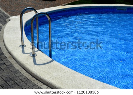 Water pool in hotel. Vacation concept
