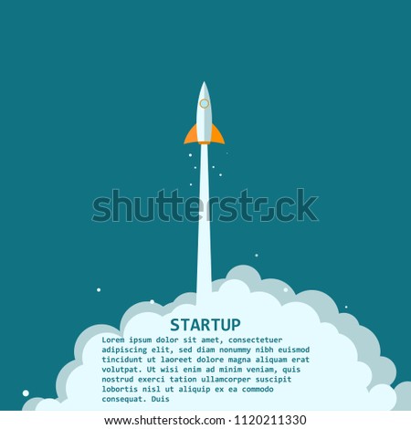 Start up Rocket Logo Vector Template Design Illustration