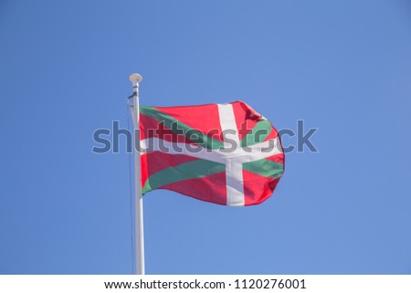 Basque Country flag, region of Spain. Spanish province flag.

