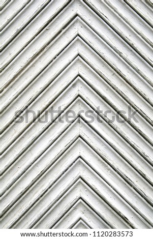 Image of white wood texture. Wooden background pattern with a triangular shape. 