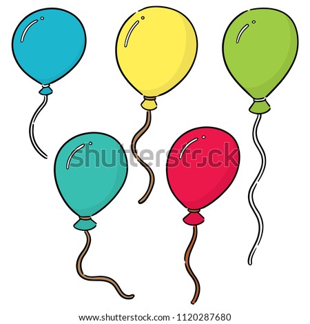 vector set of balloon
