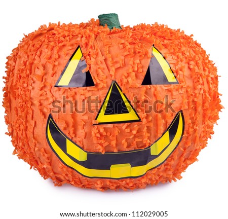 Halloween pumpkin made from paper mache