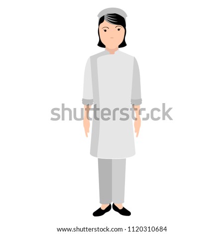 Isolated female nurse avatar