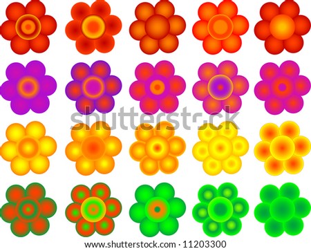 Abstract floral background with blooms