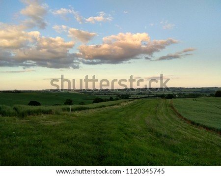 Field with clouds