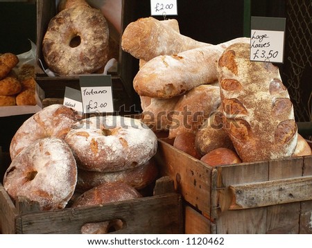 Bread Loaves for Sale in A Market Royalty-Free Stock Photo #1120462