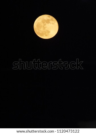 Moon on black background
