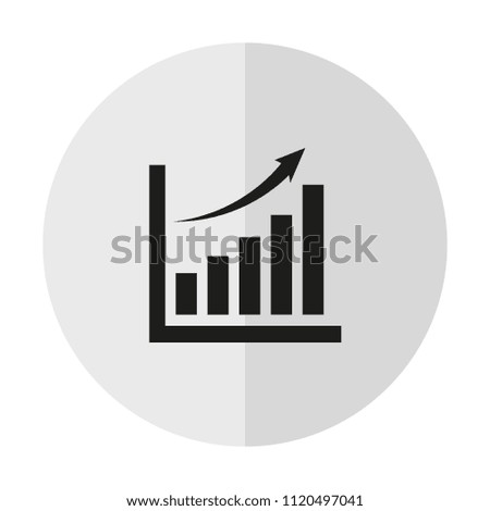 vector icon infographic, chart on a background with a vertical shadow