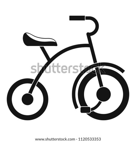 Girl tricycle icon. Simple illustration of girl tricycle vector icon for web design isolated on white background