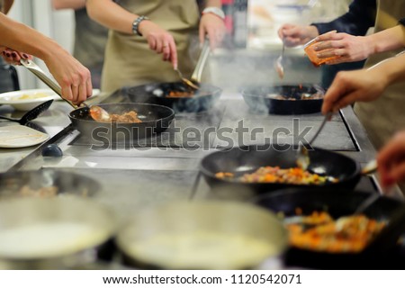 Cooking master class Royalty-Free Stock Photo #1120542071