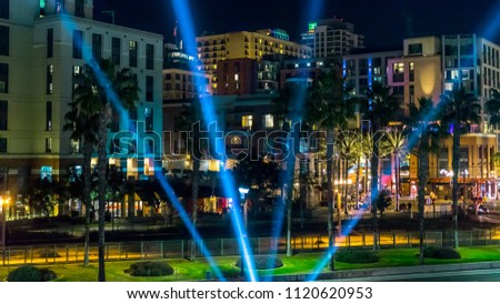 Historic Downton at night, San Diego, California. USA.
