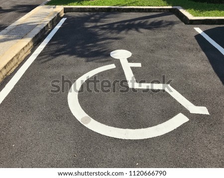Disabled parking sign.
