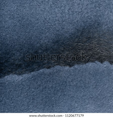 painted blue fragment of the reverse side of natural fur coat. Useful as background