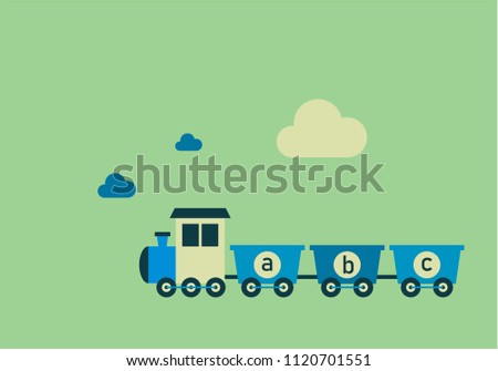 cute train cartoon vector