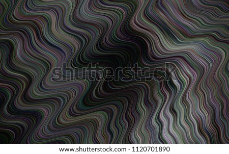 Dark Silver, Gray vector background with curved line. Glitter abstract illustration with wry lines. Textured wave pattern for backgrounds.