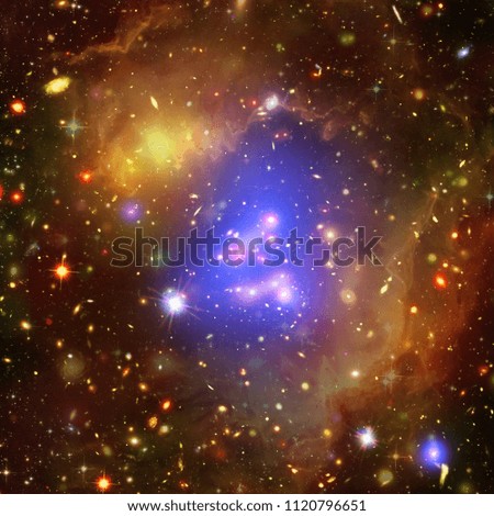 Colorful starry outer space background. The elements of this image furnished by NASA.
