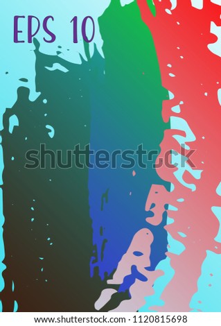 Vector watercolor background. Modern abstract background with multicolored brush strokes. Template of design. Suitable for the design of banners, posters, booklets, reports, magazines. EPS 10.