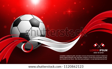 Football Cup Championship with glow light background flag soccer